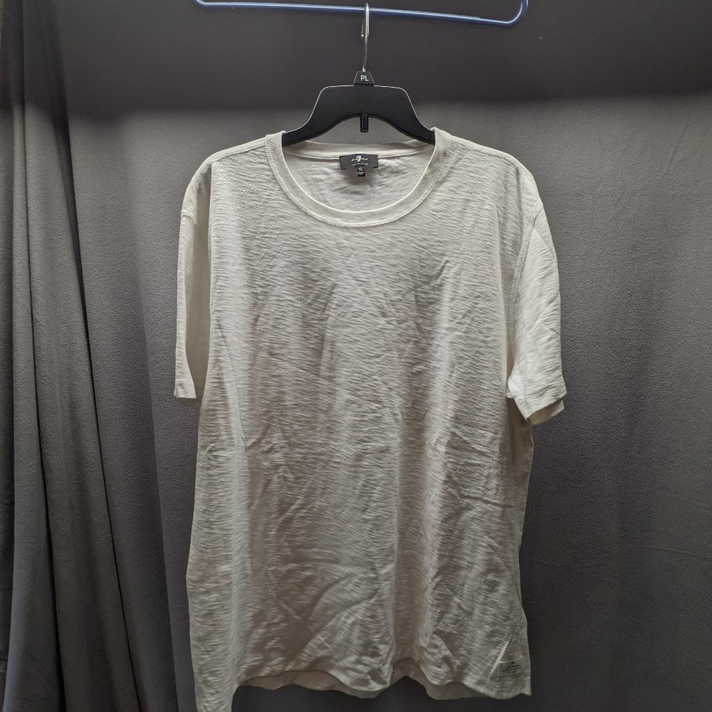 7 For All Mankind Tee Shirt White Mens XL